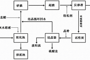 一種從含鹽水中分離硫酸鹽的方法和系統