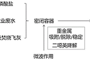 一種將微波水熱法應用于飛灰和電鍍廢水的無害化共處置方法