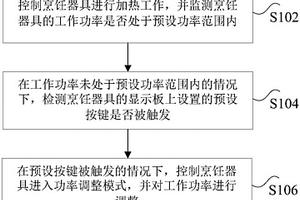 工作功率的處理方法和裝置、烹飪器具