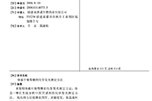 體液中葡萄糖的化學發光測定方法