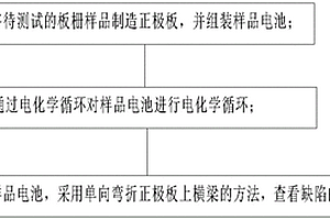 檢測富液管式鉛酸蓄電池正板柵缺陷的方法