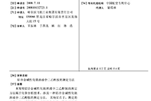 鋁合金堿性化銑溶液中三乙醇胺的測定方法