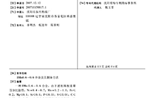 BMN0.6-0.6合金及其制備方法