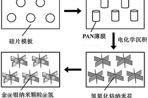 有序的金@銀納米顆粒@氫氧化鈷納米花陣列的制備方法及應用