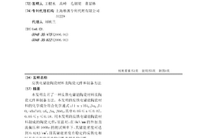 反鐵電儲能陶瓷材料及陶瓷元件和制備方法