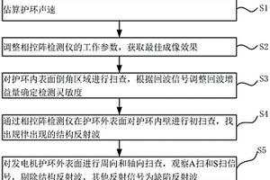 基于相控陣超聲雙面陣探頭的在役發電機護環無損檢測方法