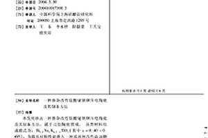 摻雜改性鈦酸鉍鈉鉀壓電陶瓷及其制備方法