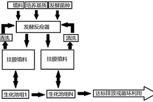 通過發酵反應器在填料上掛膜并向生化池轉移的方法