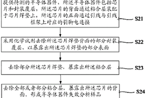 半導體器件失效分析樣品制作方法以及分析方法