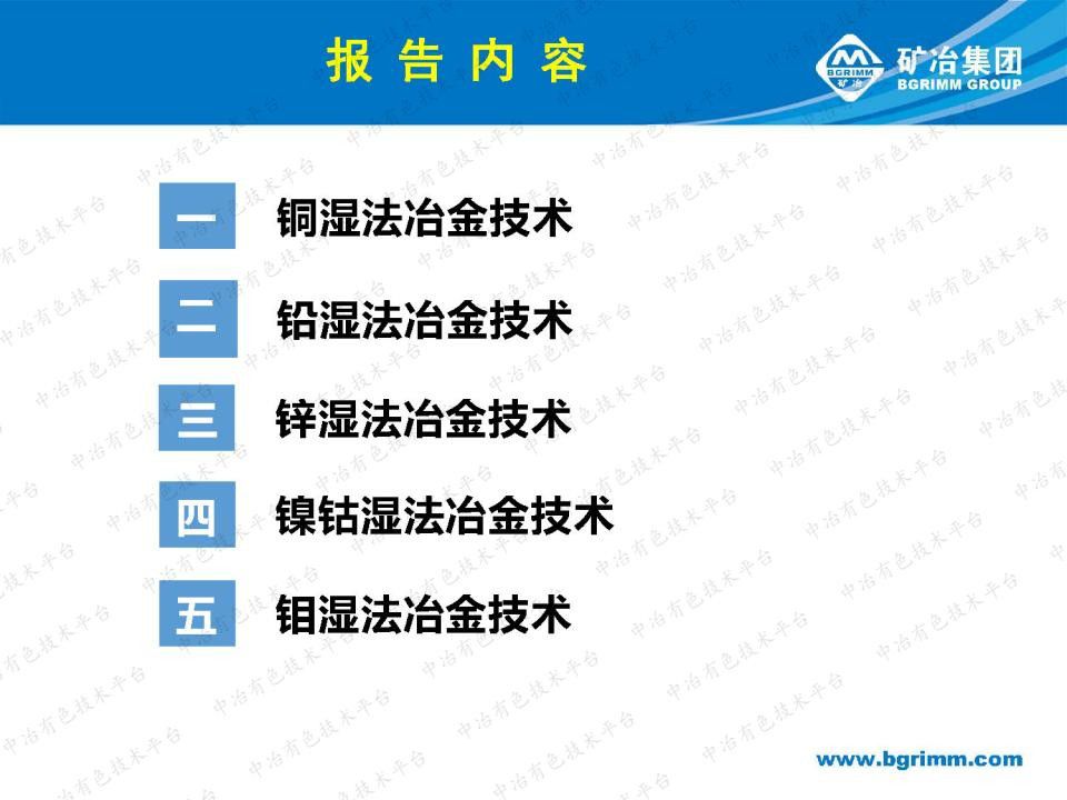我国主要有色金属湿法冶金技术现状与展望