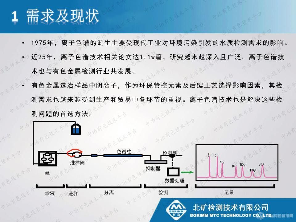 离子色谱技术在有色金属产品阴离子检测中的应用
