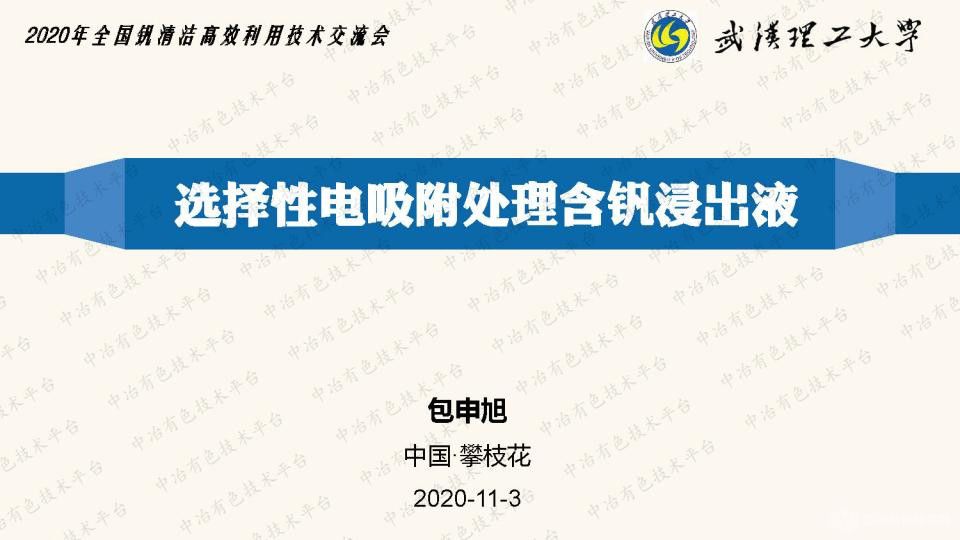 选择性电吸附处理含钒浸出液