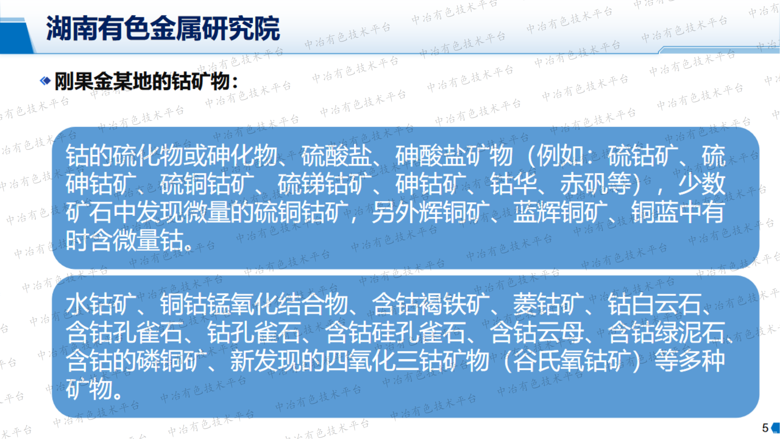 不同钴矿物的特征以及新矿物四氧化三钴的发现