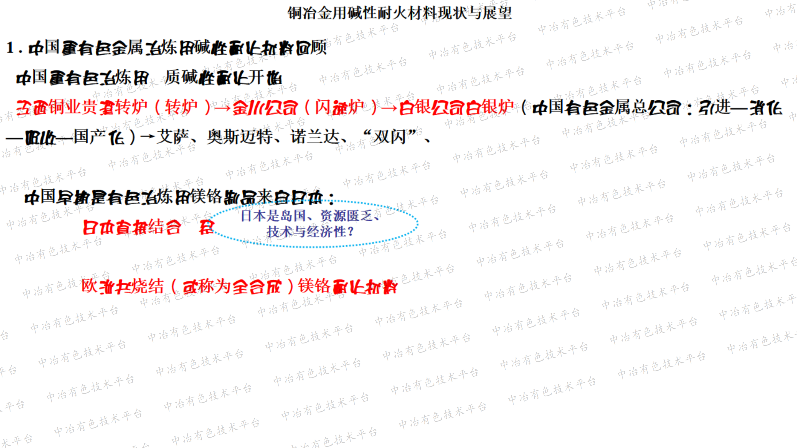 铜冶金用碱性耐火材料现状与展望