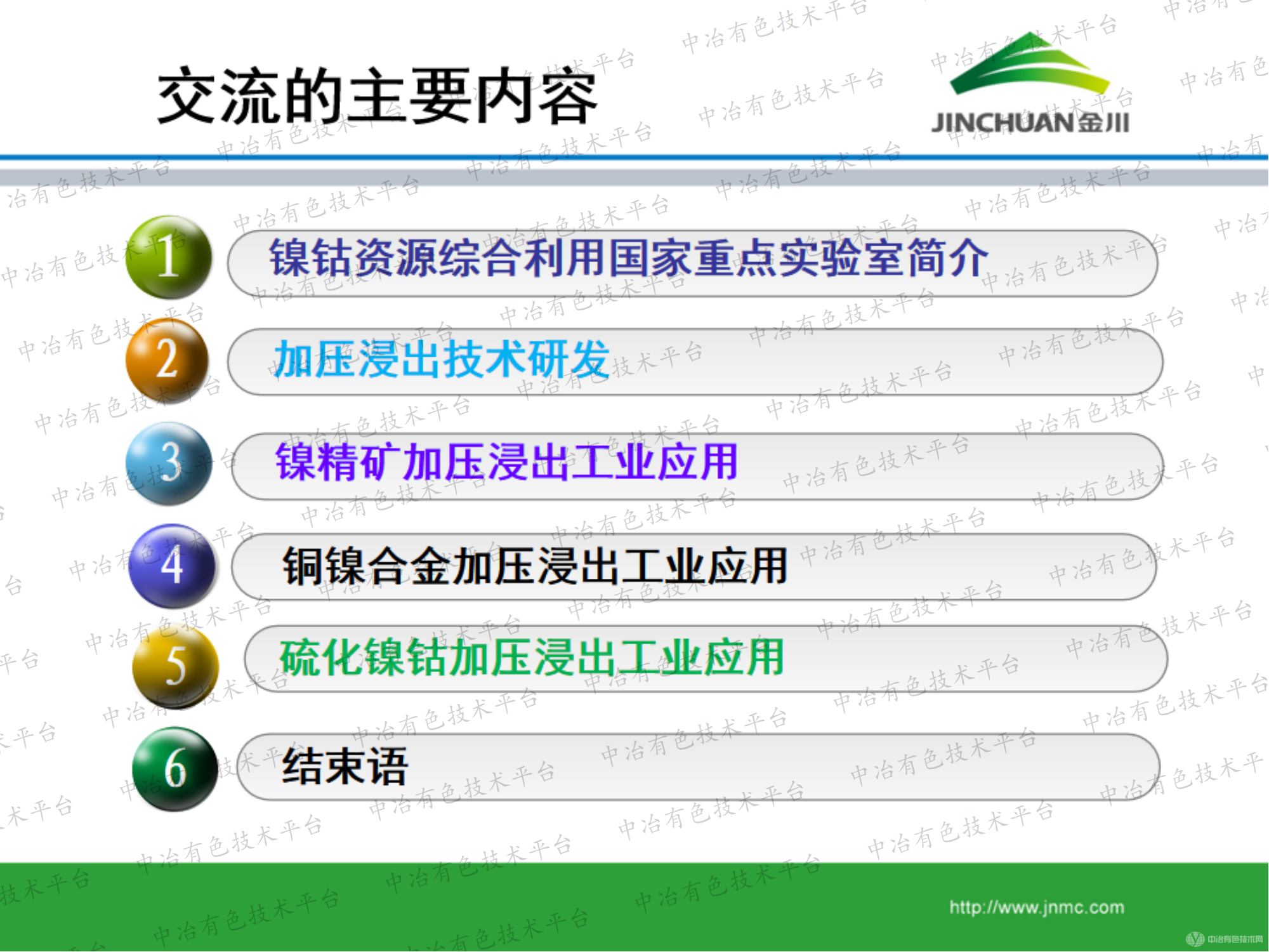 加压浸出镍钴原料技术研发与工业化应用