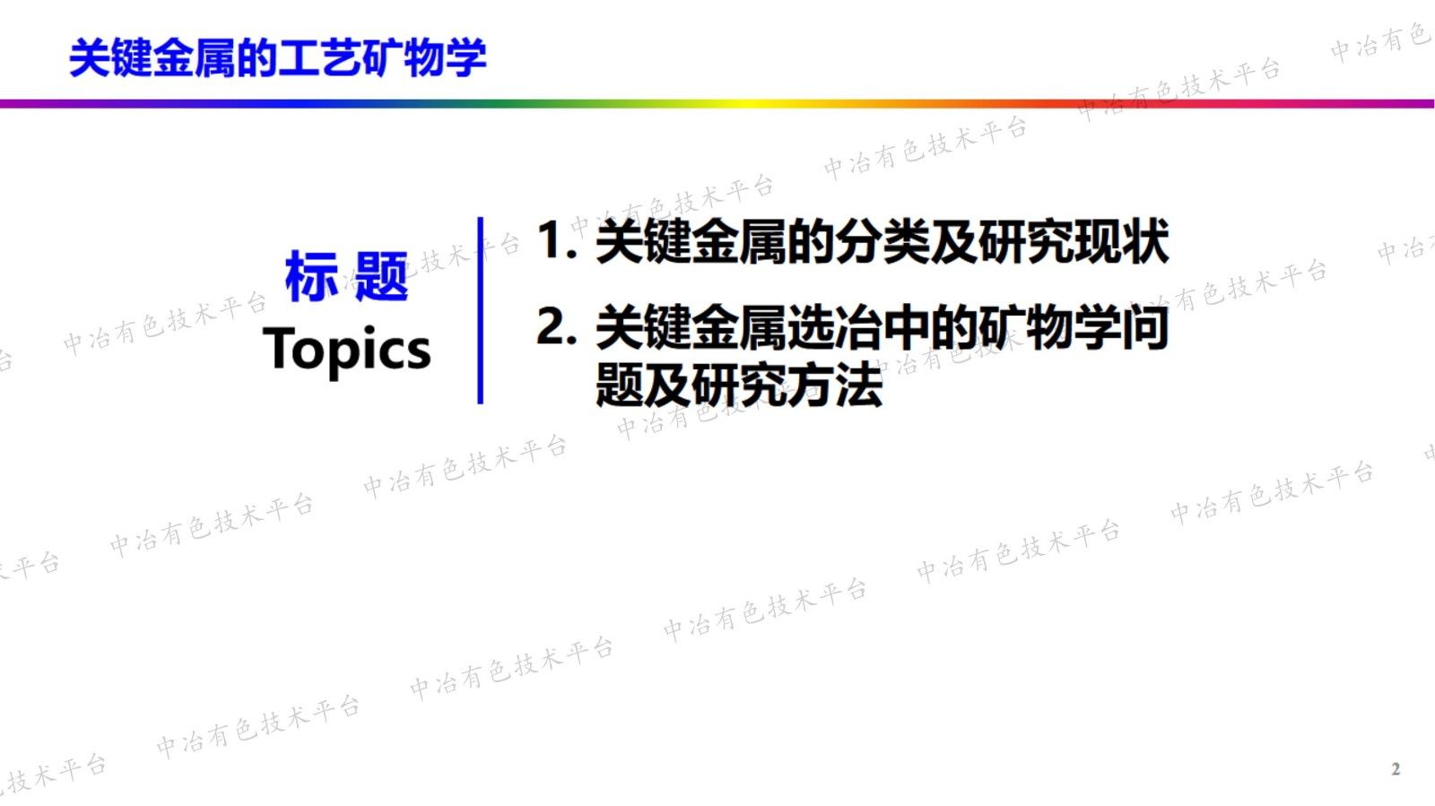 建立关键金属的工艺矿物学
