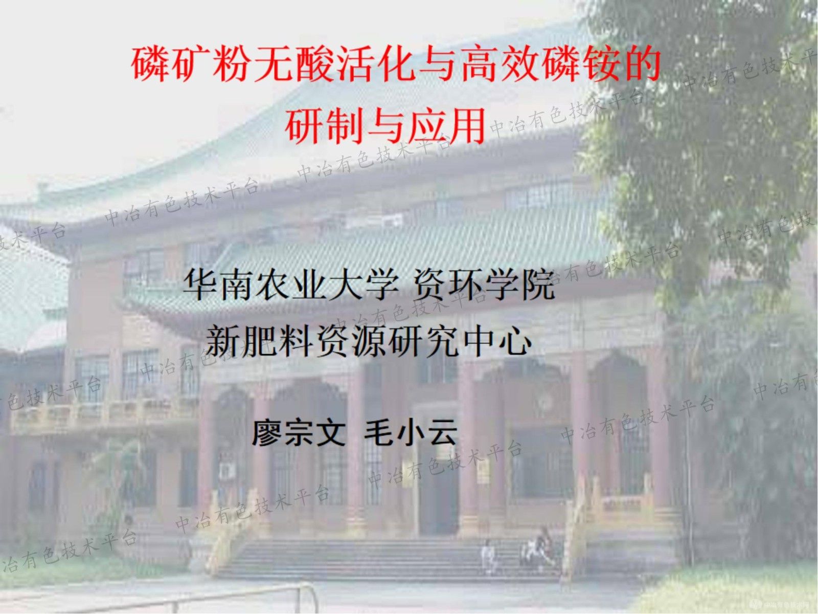 磷矿粉无酸活化与高效磷铵的研制与应用