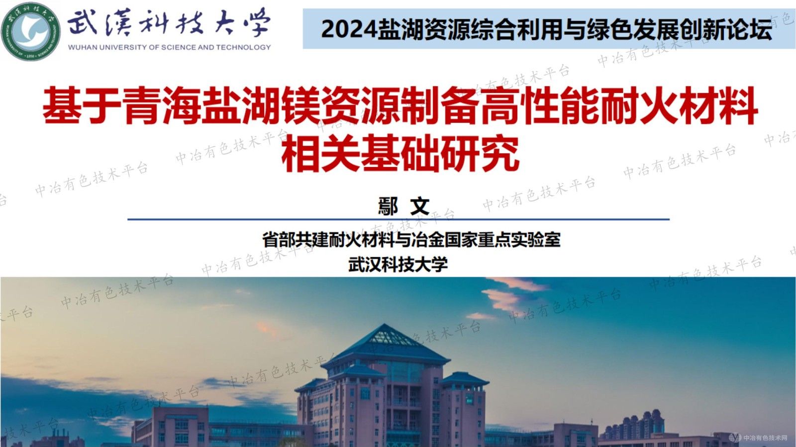 基于青海盐湖镁资源制备高性能耐火材料相关基础研究