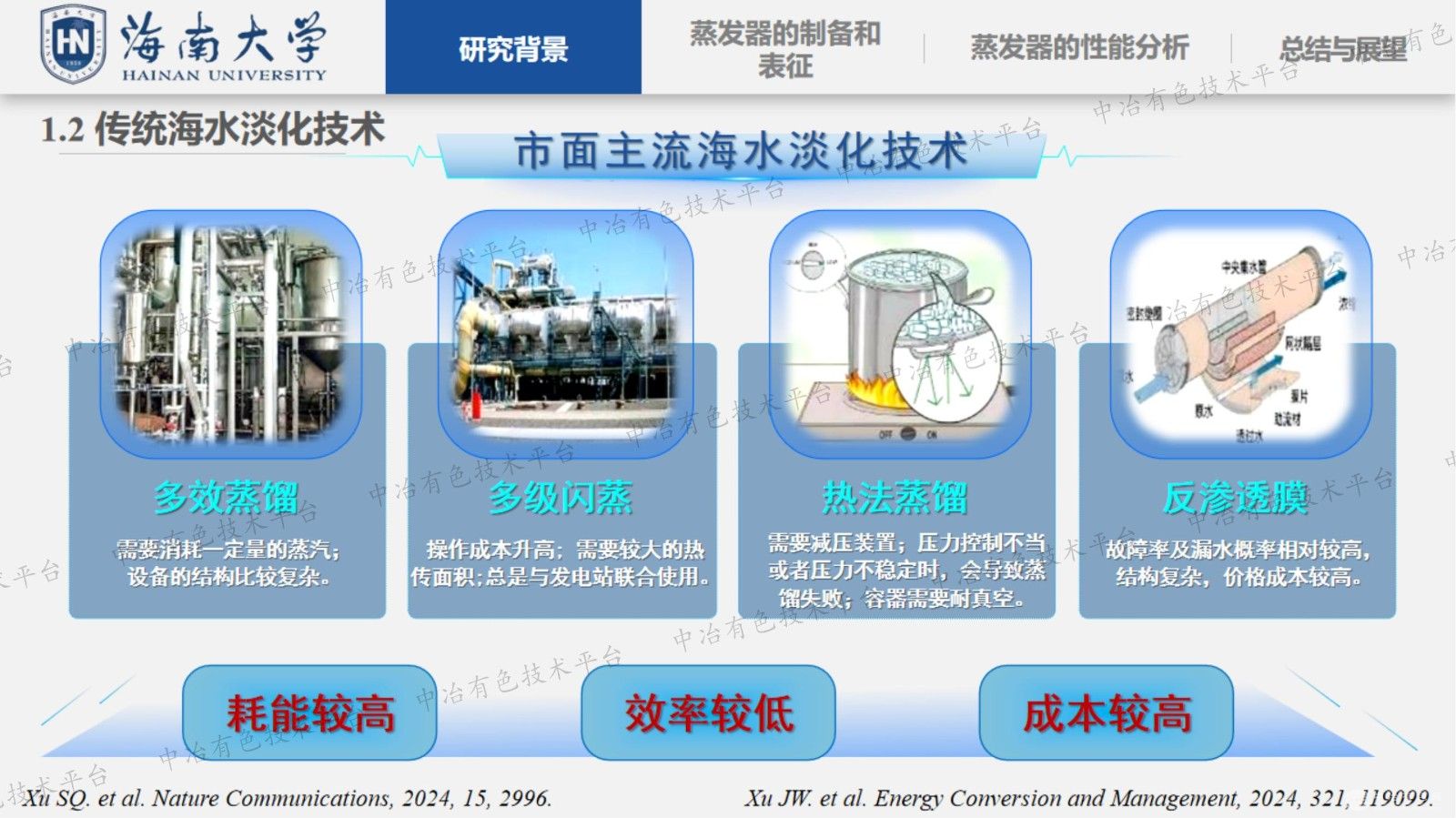 基于碳基材料的太阳光热水蒸发及发电研究
