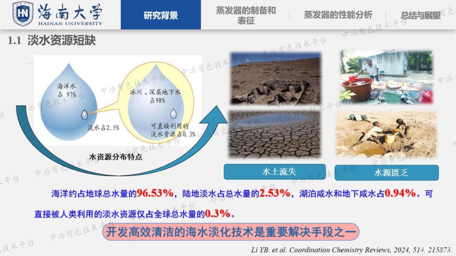 基于碳基材料的太阳光热水蒸发及发电研究