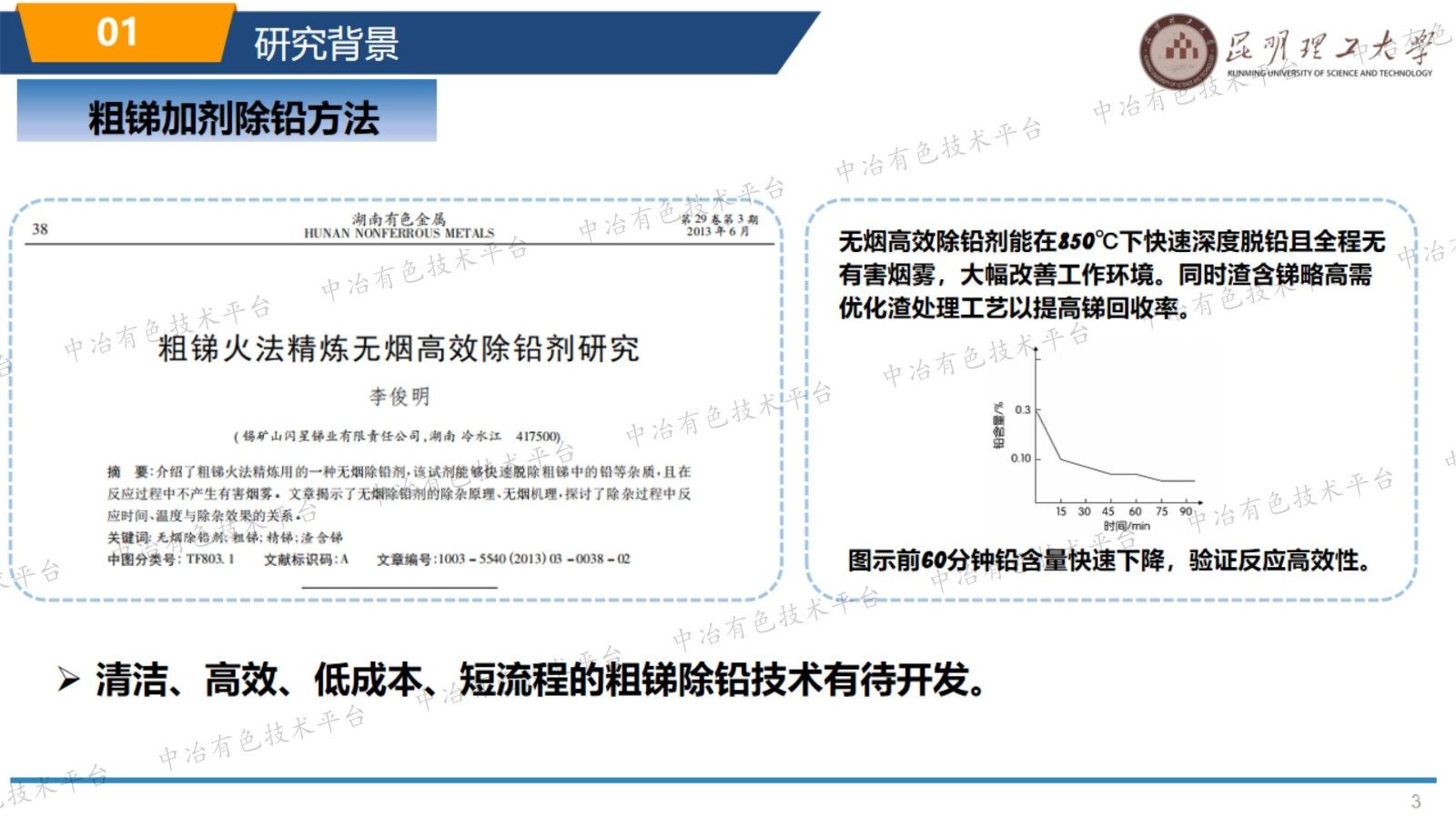磷酸-六偏磷酸钠复合剂粗锑除铅研究