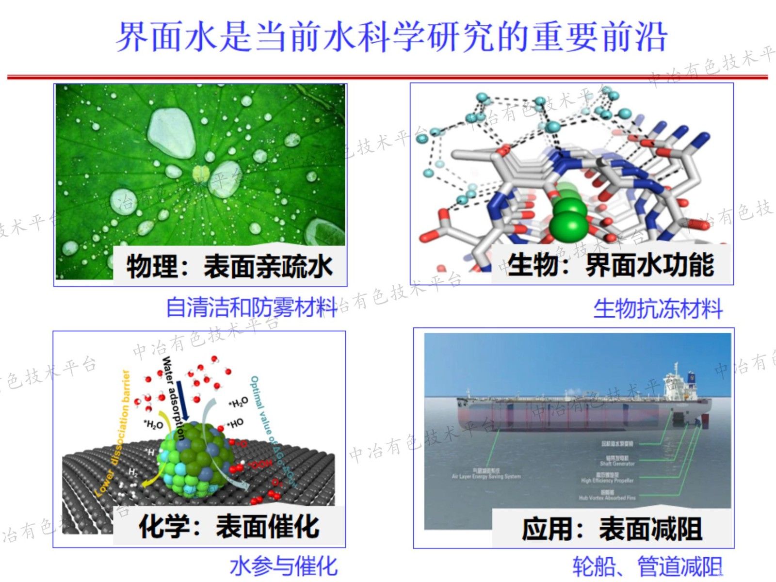 固液界面水的微观有序结构