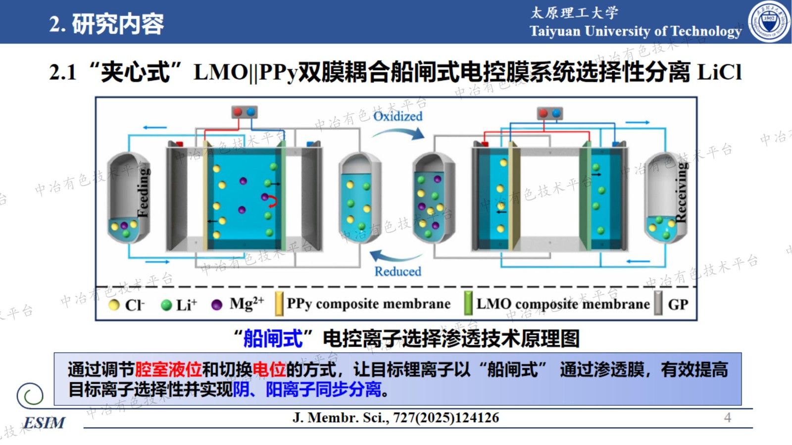 电控离子膜在离子分离领域的研究