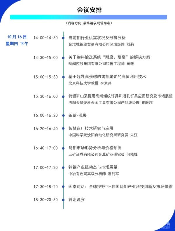 2025钨钼产业市场供需交流会