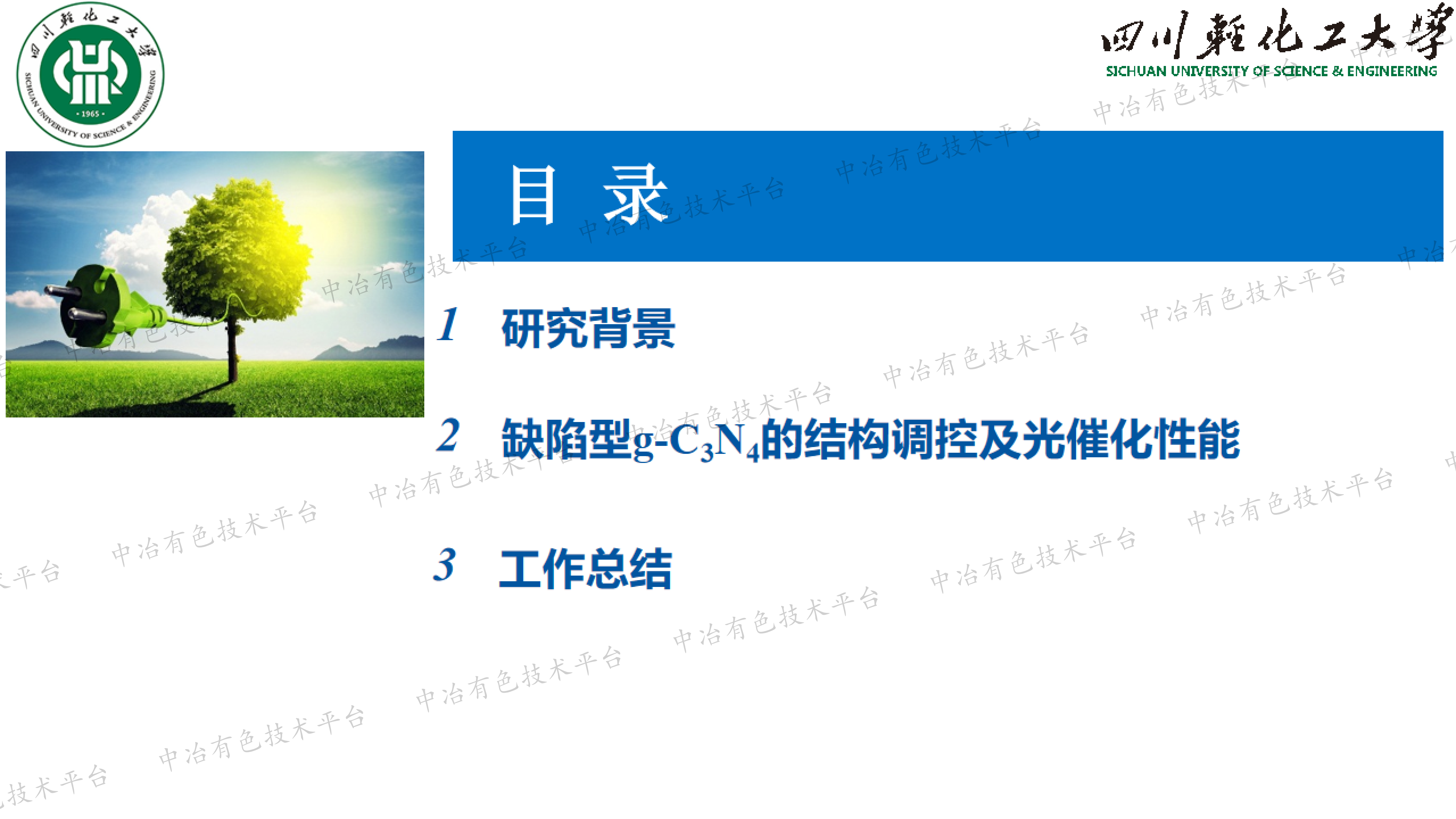 缺陷调控型g-C3N4的构建及光催化性能增强